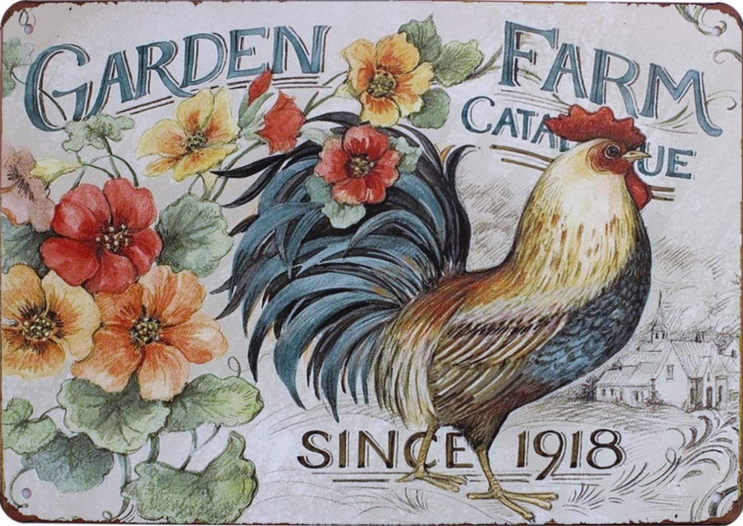 Beautiful Vintage Tin Sign
